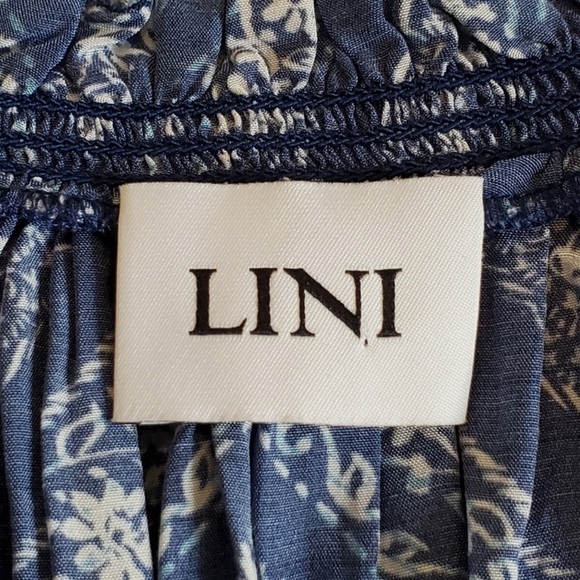 EUC LINI Stacey Printed Flutter-Sleeve Mini Tiered Fit & Flare Dress Women's M - Picture 2 of 4